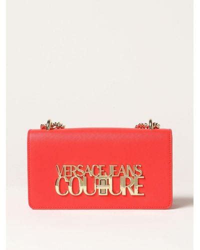 versace jeans red shoulder bag|More.